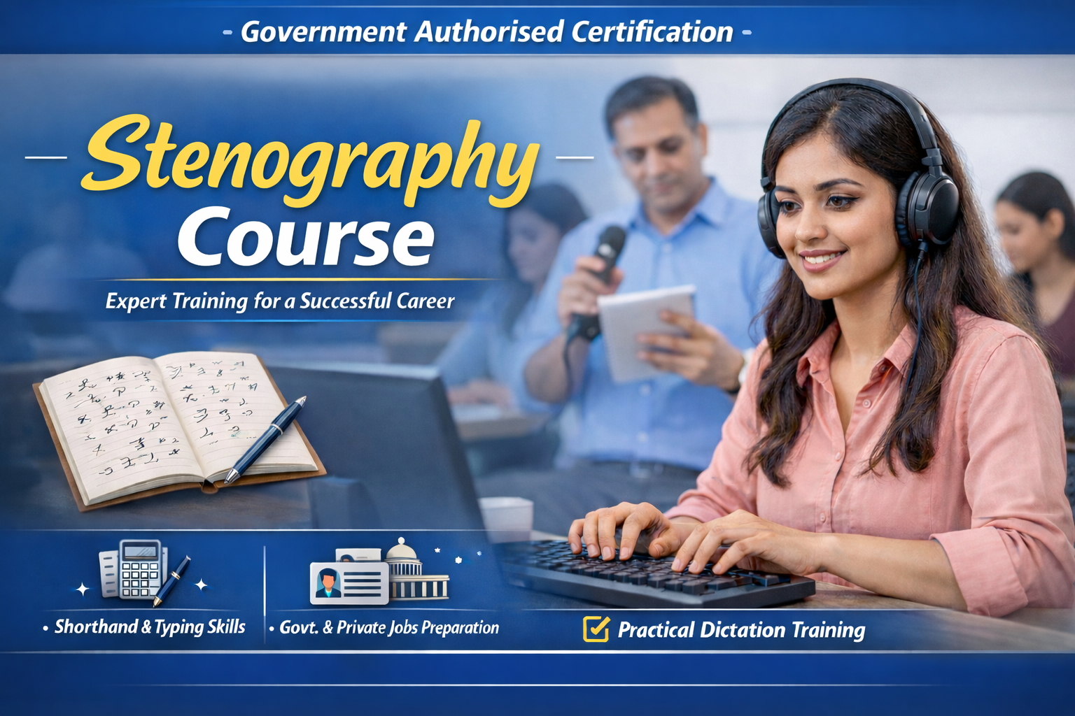 Stenography course at ZedKing Institute Kaithal